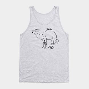 Cartoon Camel Outline Tank Top